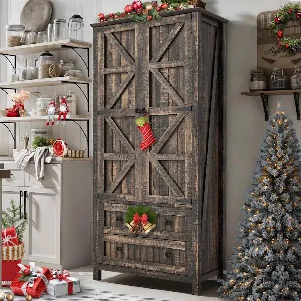 DWVO Farmhouse Kitchen Pantry Cabinet