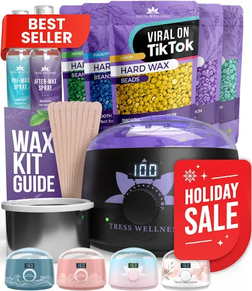 Tress Wellness Waxing Kit Easy to use Hard Wax Beads hair removal Wax Beans for Wax Pot