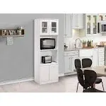 Kings Brand Furniture Danbury Tall Kitchen Pantry Microwave Storage Cabinet