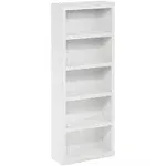 Furinno Rail 5-Tier Open Shelf Bookcase - White