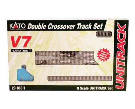 N Scale KATO 20-866-1 V7 Double Crossover Track Set New in Open Box