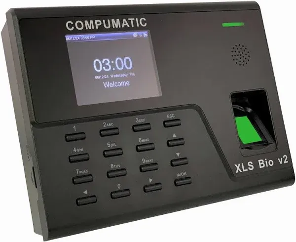 Compumatic XLS Bio V2 Biometric Fingerprint Time Clock System