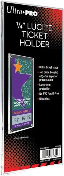 Ultra Pro Lucite Ticket Holder