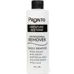 Pronto 100% Pure Acetone - Quick, Professional Nail Polish Remover - for Natural, Gel, Acrylic, Sculptured Nails (8 fl. oz.)