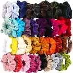 40 Pcs Hair Scrunchies Velvet Elastic Hair Bands Scrunchy Hair Ties Ropes Scrunchie for Women or Girls Hair Accessories - 40 Assorted Colors