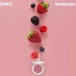 ZOKU Ring Pop Molds, 8 Easy-Release Gem and Heart-Shaped Ice Popsicle Molds with Ring Sticks and Drip Guards, BPA-free