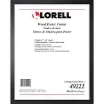 Lorell Solid Wood Poster Frame, Black, 22" x 28" (49222)