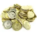 Funiverse Bulk 500 Play Plastic Gold Coin Jumbo Pack - Not Real Coins