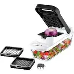 Brentwood Pro Food Chopper and Vegetable Dicer with 6.3 Cup Storage Container in Black