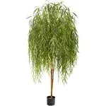 Nearly Natural 7ft. Willow Artificial Silk Trees, GreenNearly Natural 7ft. Willow Artificial Silk Trees, Green