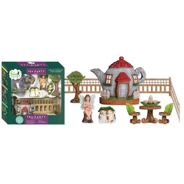 Arcadia Garden Products FG31 Tea Party Fairy Garden Kit-11 Piece