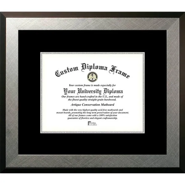 Campus Images Honors Certificate Frame with Black & Silver Mats - Silver - 8.5in ...