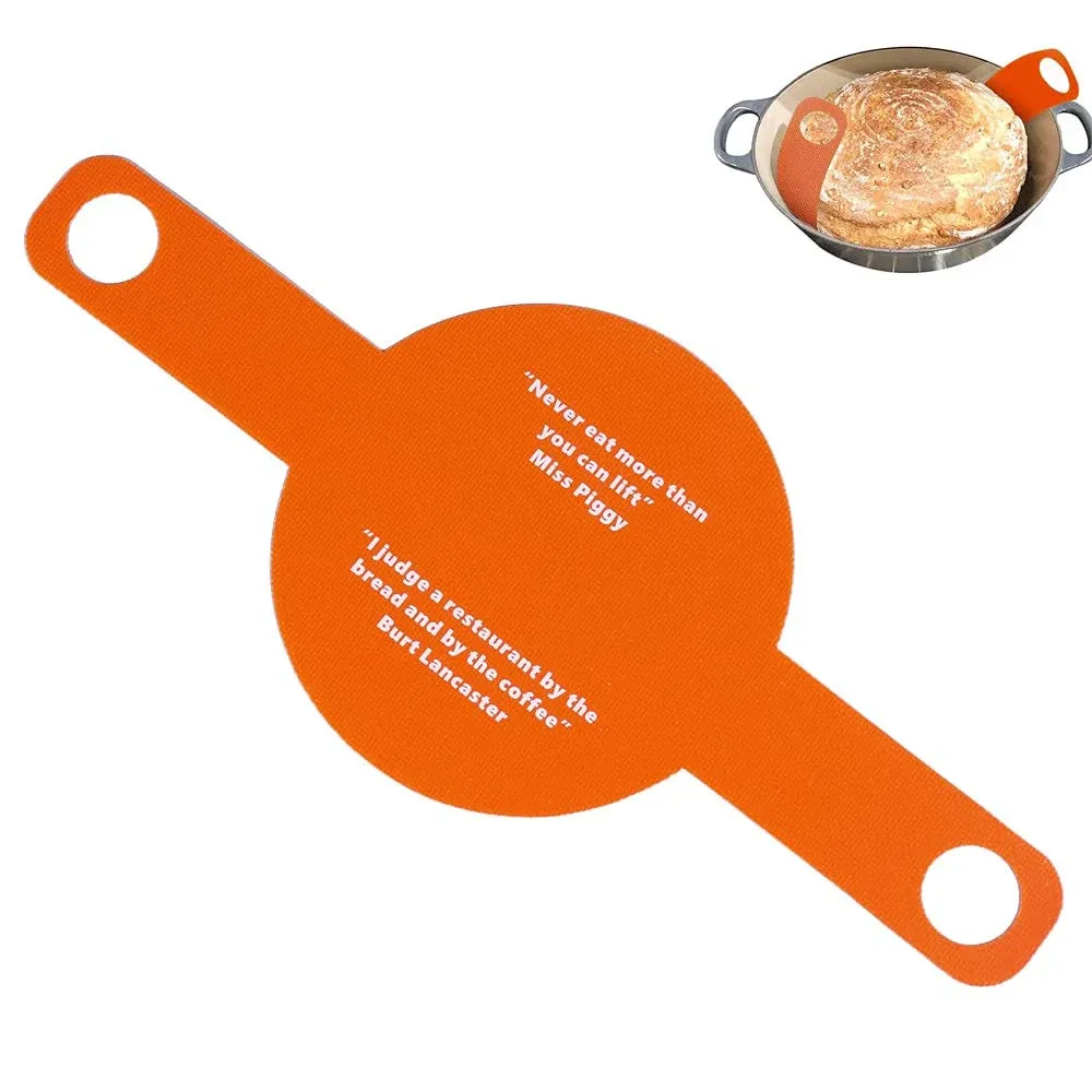 Jop Reusable Silicone Baking Mat for Dutch Oven Bread Baking Long Handles Sling ...