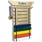 RenKata Personalized Taekwondo Belt Display for Martial Arts Belts - USA Made 10 ...