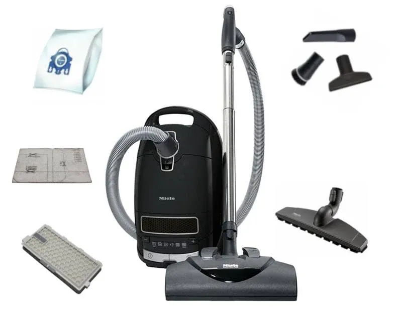 Miele Complete C3 Kona HEPA Canister Vacuum Cleaner with SEB228 Powerhead Bundle - Includes Performance Pack 16 Type GN AirClean Genuine FilterBags + Genuine AH50 HEPA Filter