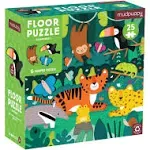 Mudpuppy Rainforest 25 Piece Floor Puzzle, Features 25 Colorful, Oversized Pieces, Includes 6 Special Shaped Pieces of a Toucan, Butterfly and More, Ages 2+, Great Gift Idea!