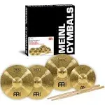 HCS Cymbal Set Box Pack for Drums Hihats, Crash, plus Free Splash, Sticks, Lesso