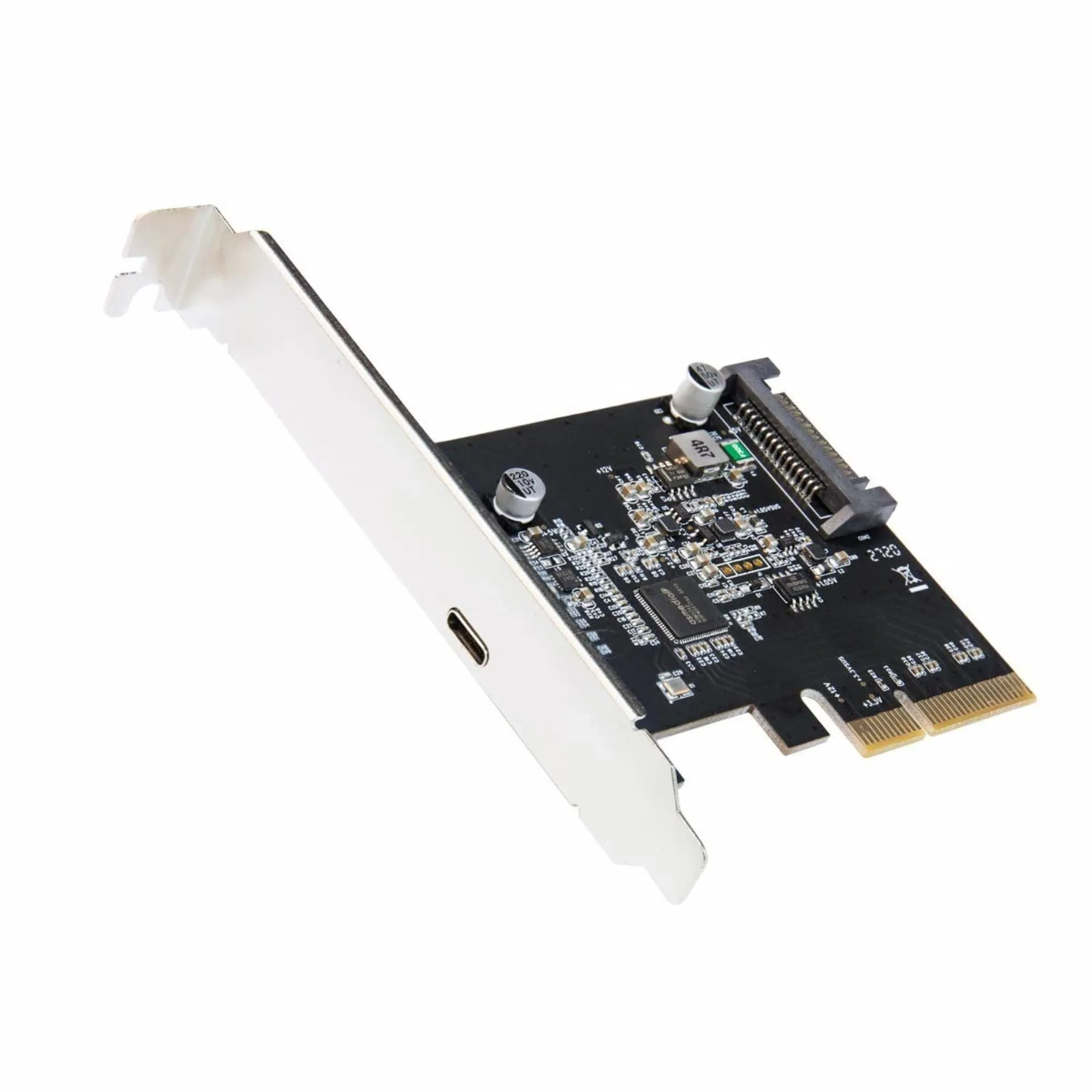 IO CREST USB-C 3.2 Gen 2x2 Type-C 20 Gbps PCI-e Gen 3 x4 Expansion Card SATA Powered ASMedia ASM3242