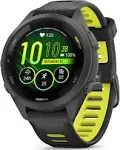 Garmin Forerunner 265S GPS Smartwatch, Black/Amp Yellow