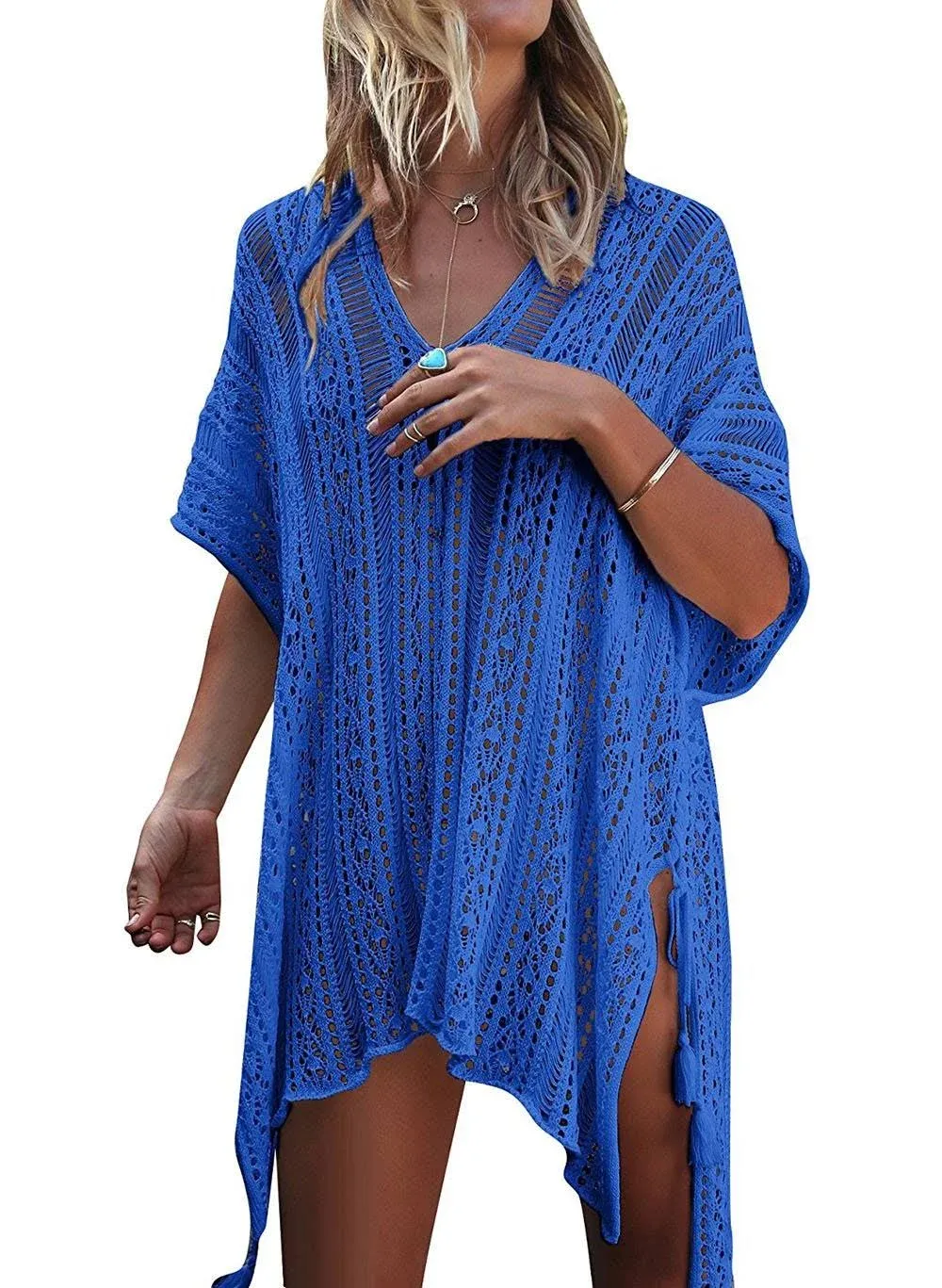 Harhay Women's Summer Swimsuit Bikini Beach Swimwear Cover Up Blue