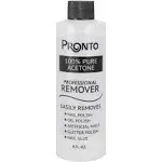 Pronto 100% Pure Acetone - Quick, Professional Nail Polish Remover - for Natural, Gel, Acrylic, Sculptured Nails (8 fl. oz.)