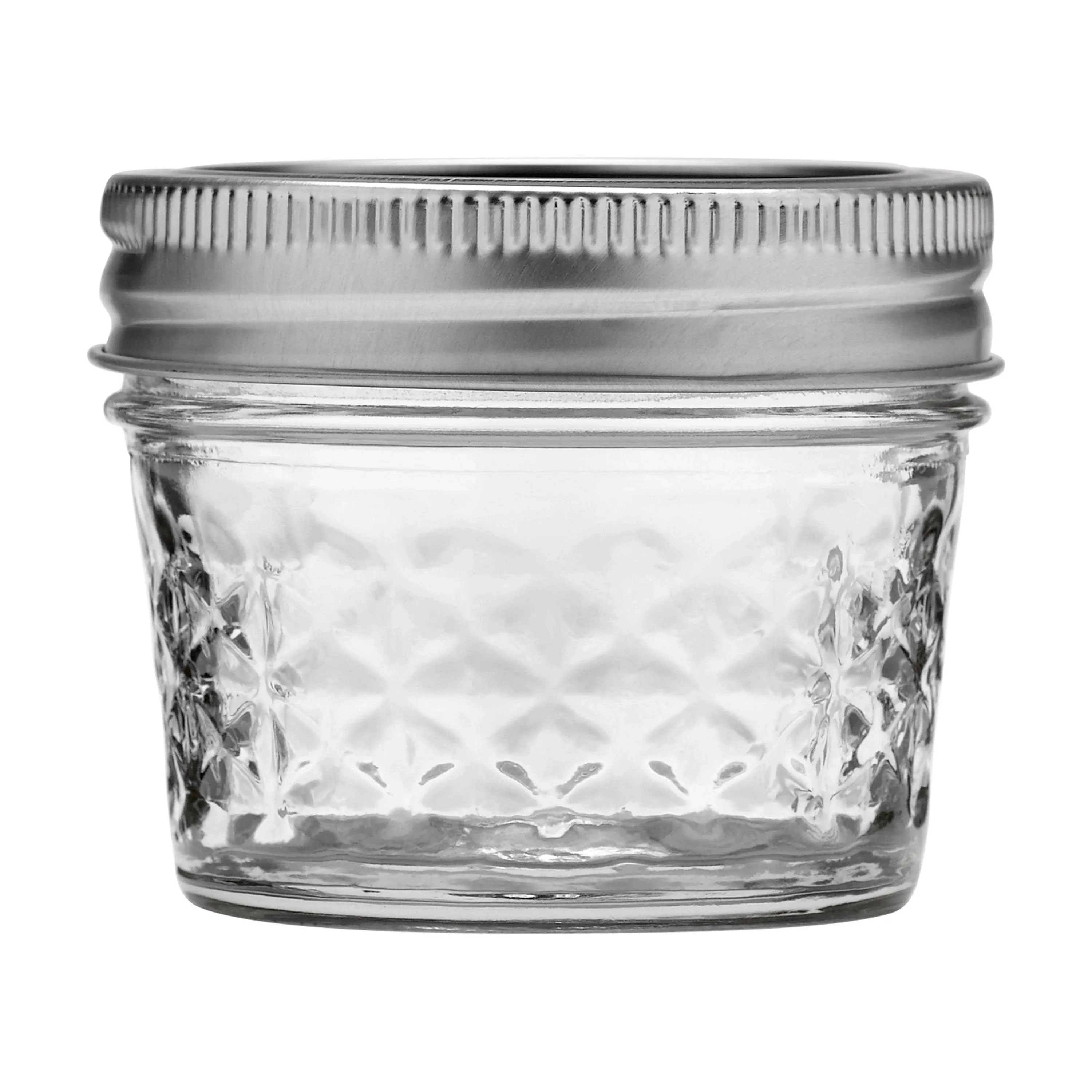 Ball 4-Ounce Quilted Crystal Jelly Regular Mouth Jars with Lids and Bands, Set of 12Ball 4-Ounce Quilted Crystal Jelly Regular Mouth Jars wit…