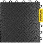 Garage Floor Tiles Interlocking Garage Flooring Tiles Pack of 48 Garage Tiles Antislip Oil and Stain Resistant 40000 LBS Load Capacity 12x12 Inch Black Color