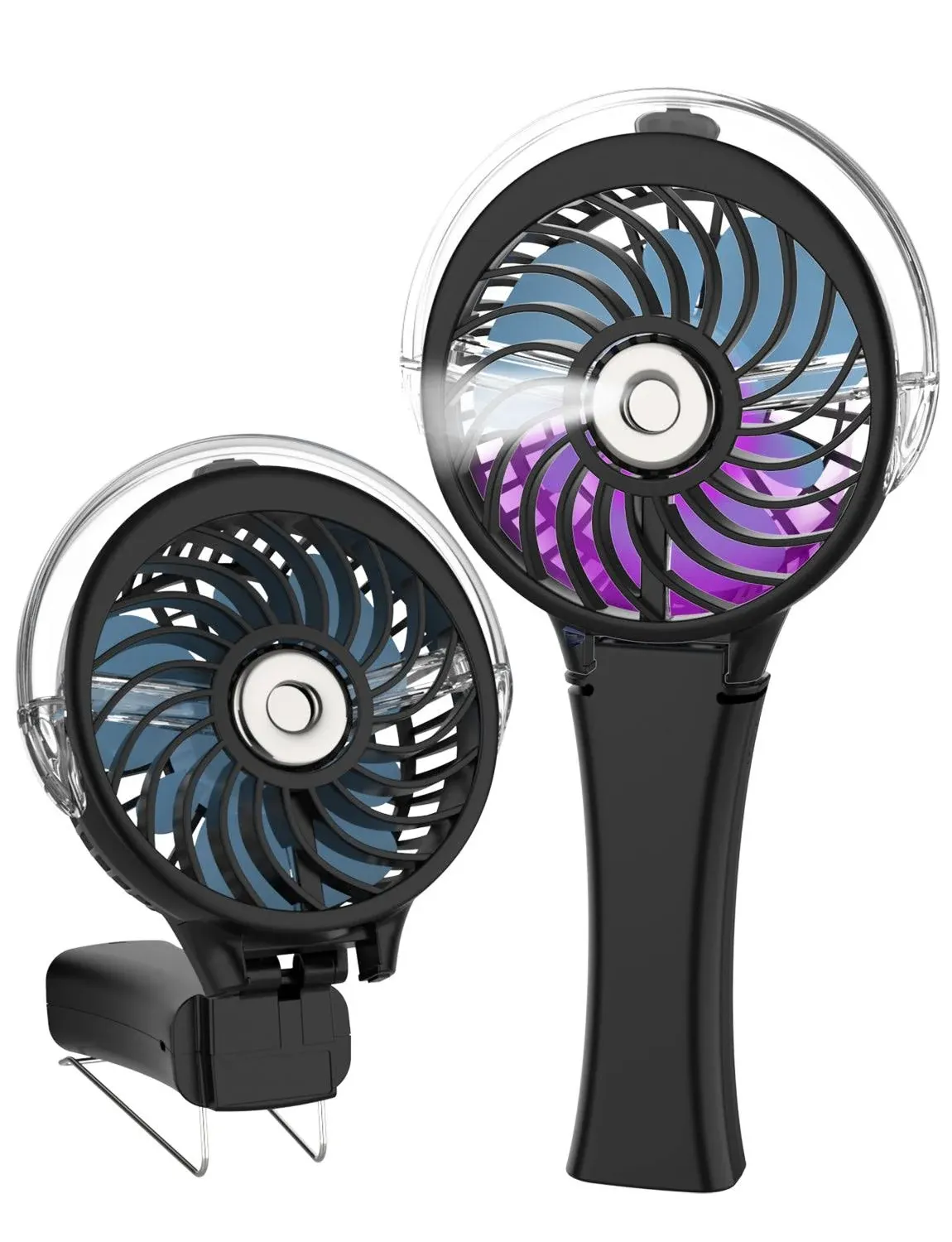 Colorful handfan with spray hydration function