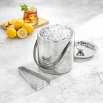 JoyJolt Double Wall Stainless Steel Ice Bucket with Strainer and Tongs