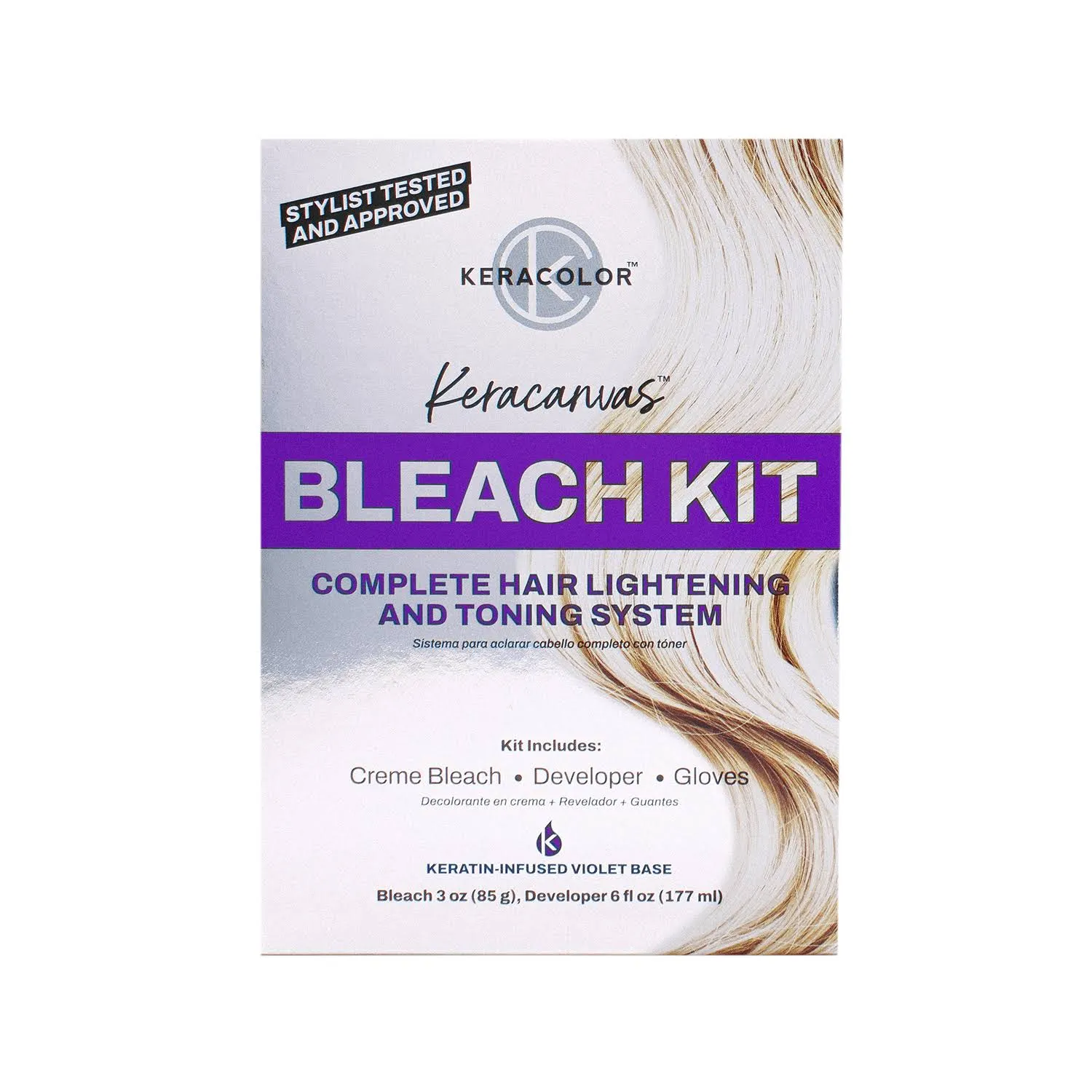 Keracolor Keracanvas Hair Bleach Kit - Complete Hair Lightening & Toning System