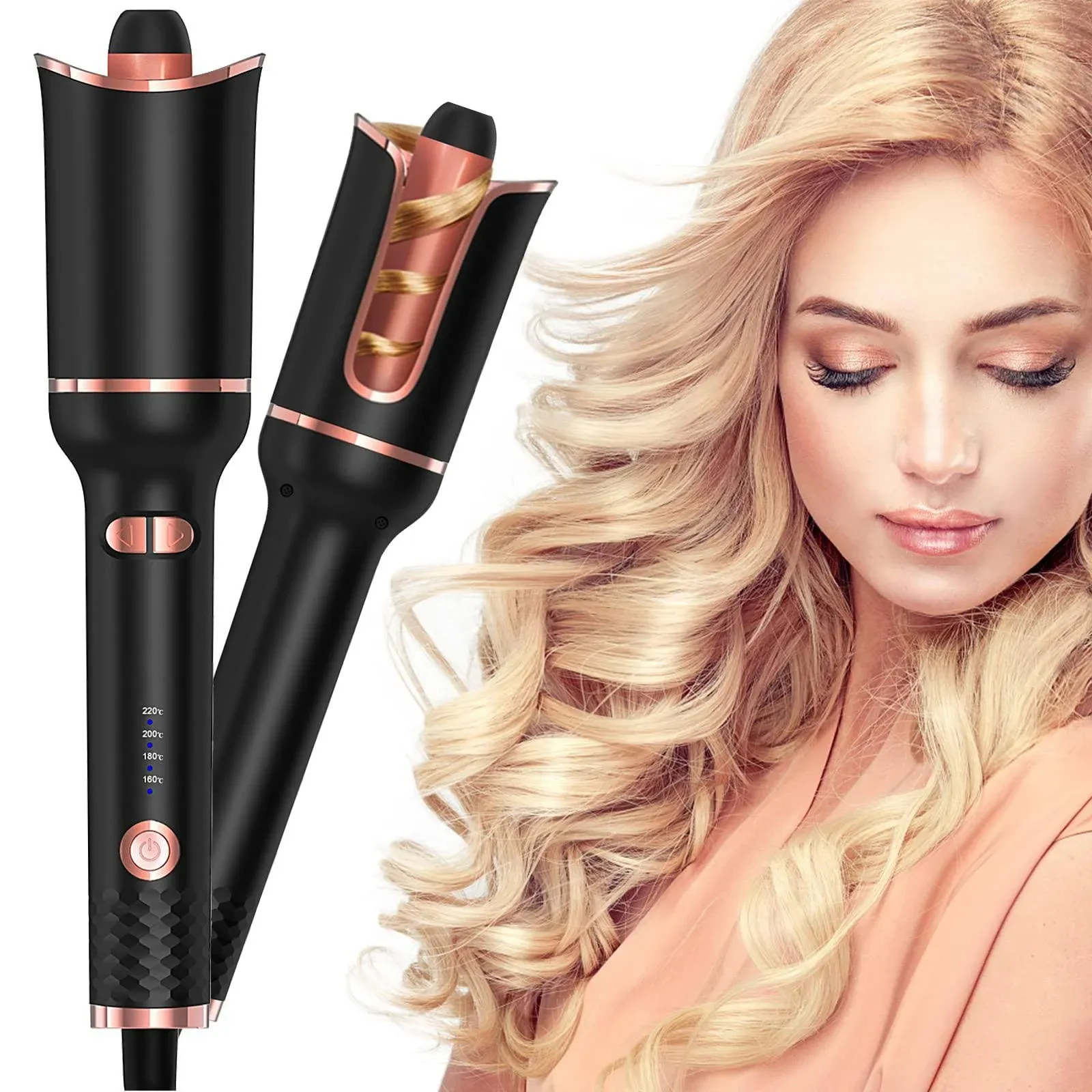 Automatic Hair Curler, Automatic Curling Iron, Professional Curling Wand Rotating ...