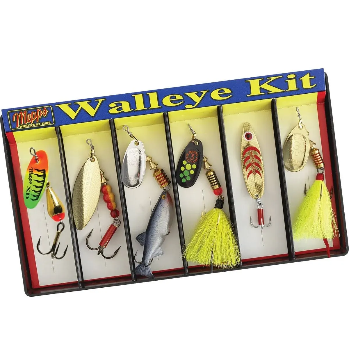 Mepps Walleye Kit Plain and Dressed Lure Assortment