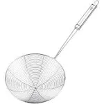 RJ Legend 304 Stainless Steel Pasta Strainer, Mesh Strainer, Oil Skimmer