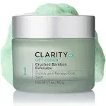 ClarityRx Get Clean Crushed Bamboo Facial Exfoliator, Plant Based Exfoliating Face Scrub for All Skin Types, Paraben Free, Natural Skin Care (1.7 oz)