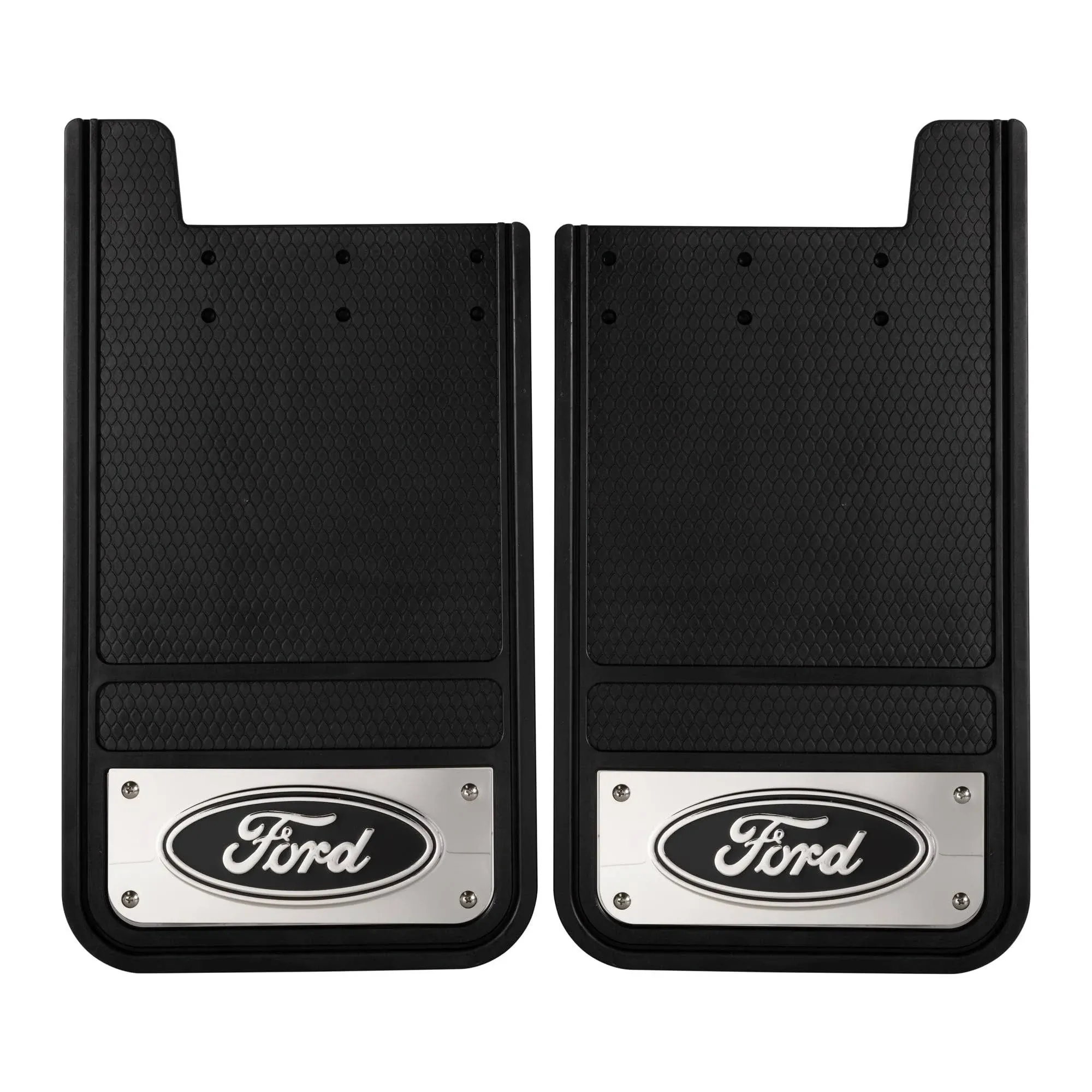 Plasticolor Ford Heavy Duty Rear 12 X 23 Mud Guards, 12" x 23" Rear Mud Guards by Plasticolor (001838R01)