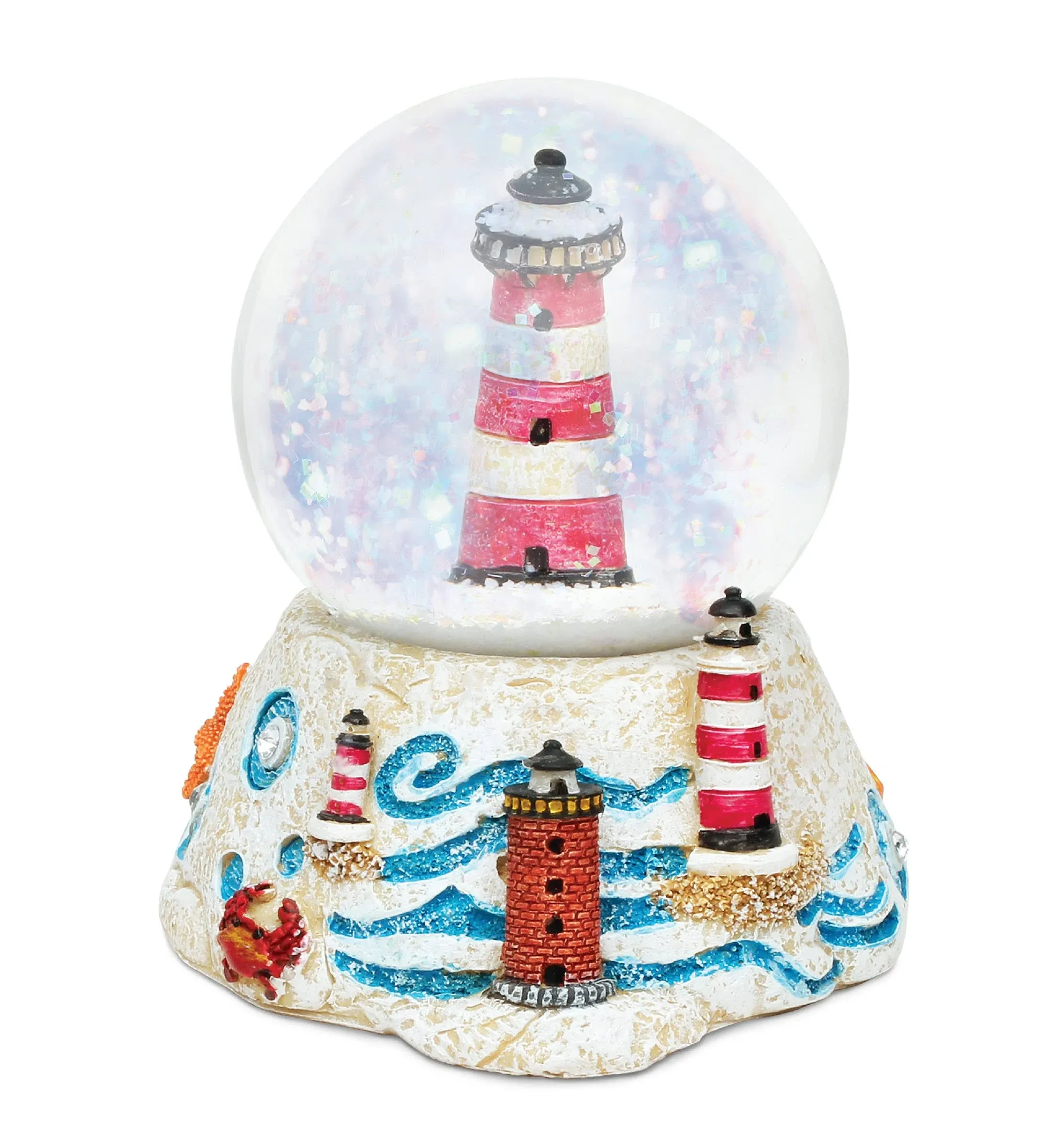 Puzzled Lighthouse Stone Snow Globe