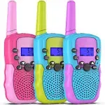 Walkie Talkies for Kids 3 Pack, Toys for 3-12 Year Old Boys or Girls, 3 KM Range