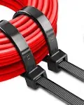 11 Inch Heavy Duty Black Zip Ties with 200lbs Tensile Strength, UV Resistant ...