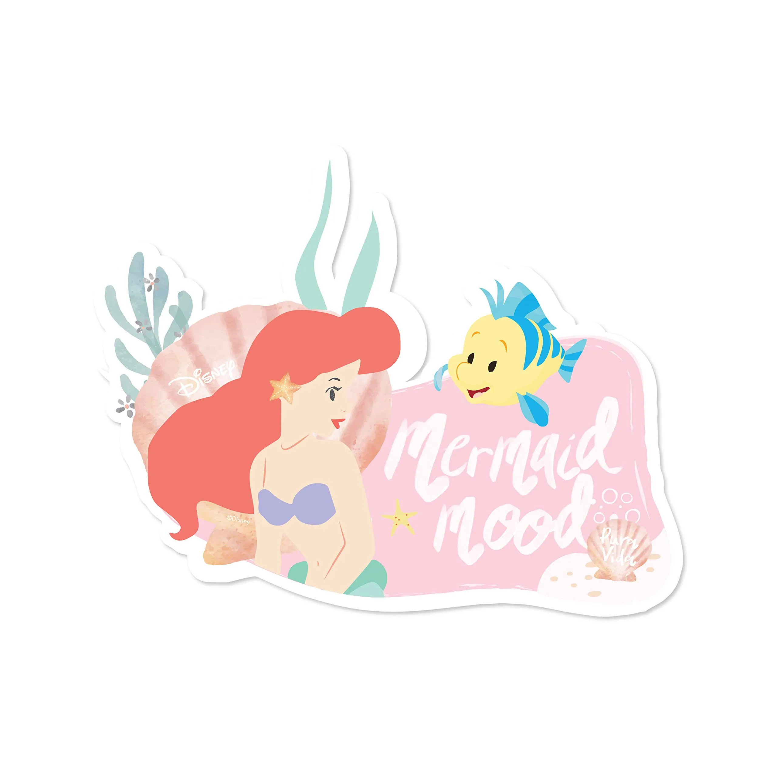 Pura Vida Disney Ariel &amp; Flounder Sticker - Stylish Design, Adhesive Accessory