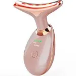 Fastaid 7-in-1 Neck Tightening Device, Wrinkle Removal Device, Face Neck Massager for Face Lift, Anti Aging, Glossy Black