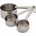 Sur La Table Stainless Steel Measuring Cups, Set of 4, Silver