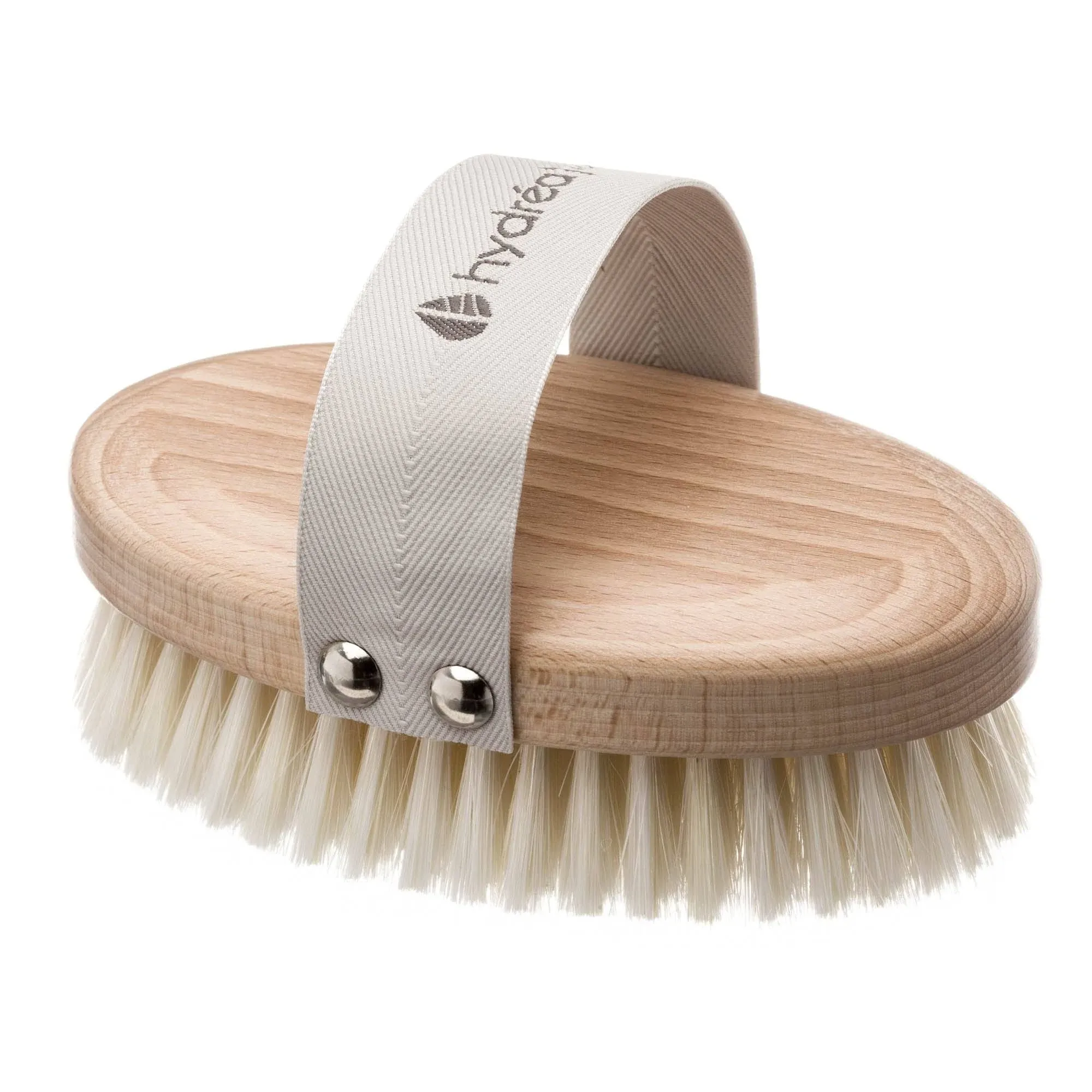 Hydrea London Natural Dry Body Brush – Exfoliating Dry Skin Brush with Natural Bristle, Dry Brush Cellulite Remover, Helps Improve Lymphatic Drainage - FSC® Certified Beechwood.