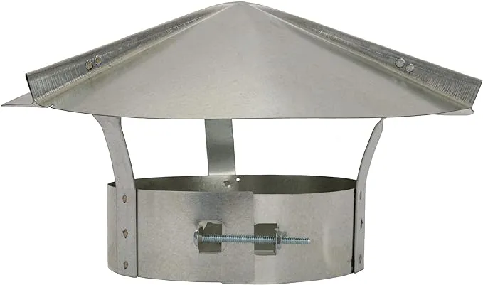 Roofing Direct Cone Top Chimney Cap in Galvanized Steel (8 inch)