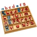 Elite Montessori Wooden Movable Alphabet with Box Preschool Spelling Learning Ma