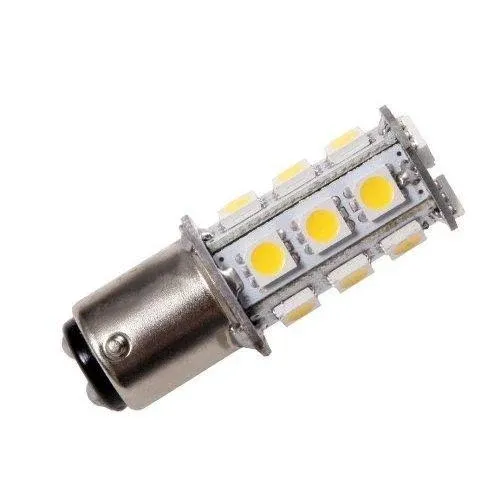 GRV Ba15d 1142 1076 Super Bright LED Bulb 18-5050SMD AC/DC 12V-24V for RV Camping Boat Trailer Light Warm White Pack of 6