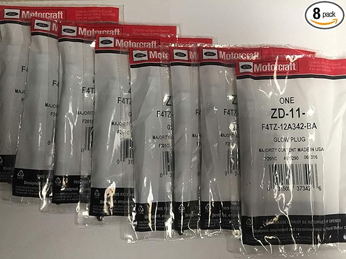 8 PC Motorcraft ZD-11 F4TZ-12A342-BA Glow Plugs 1995-2003 Ford 7.3 Liter