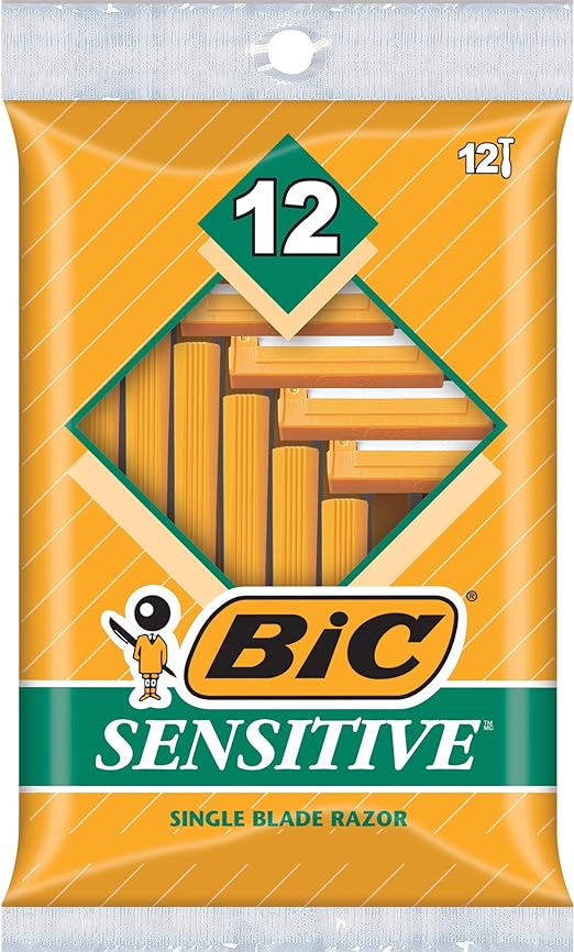 Bic Disposable Razor Shavers Normal Single Blade 6-Count (Pack of 12)