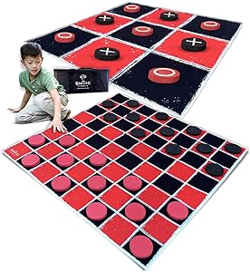 SWOOC Games Giant Checkers & Tic Tac Toe Game