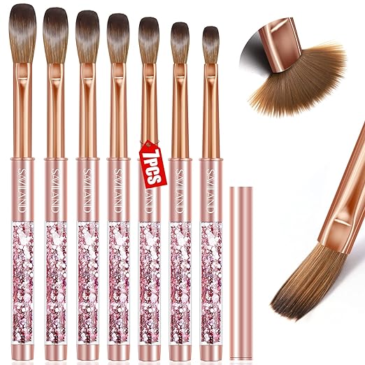 7PCS Acrylic Nail Brush Set - Size 4/6/8/10/12/14/16