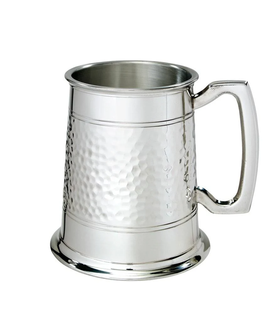 Wentworth Pewter - Half Hammered 1 Pint Pewter Tankard